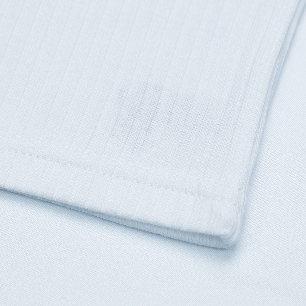 16786 - Salopette en lin + t-shirt - PE 26: Blanc/bleu / 12 M