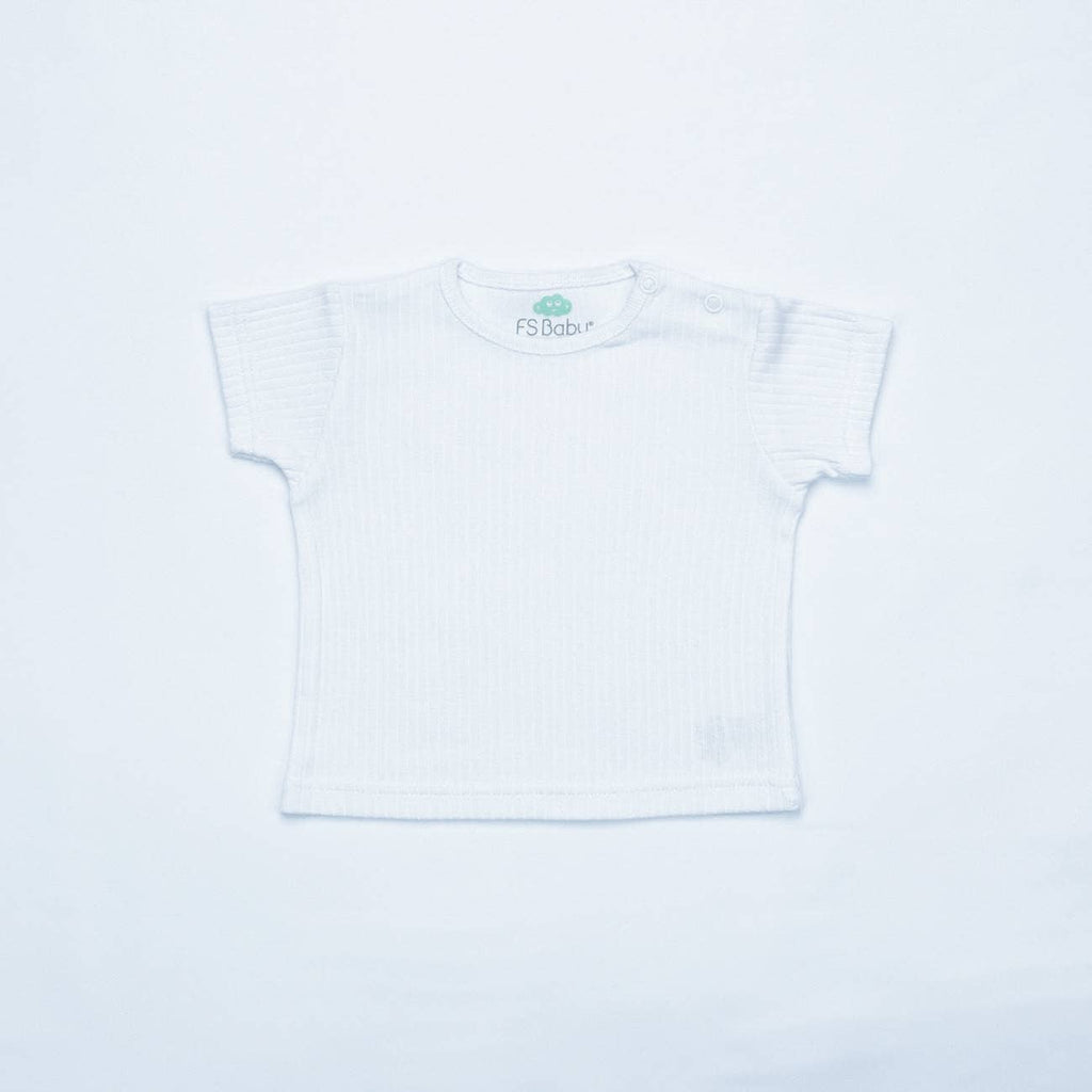 16786 - Salopette en lin + t-shirt - PE 26: White/blue / 6 M